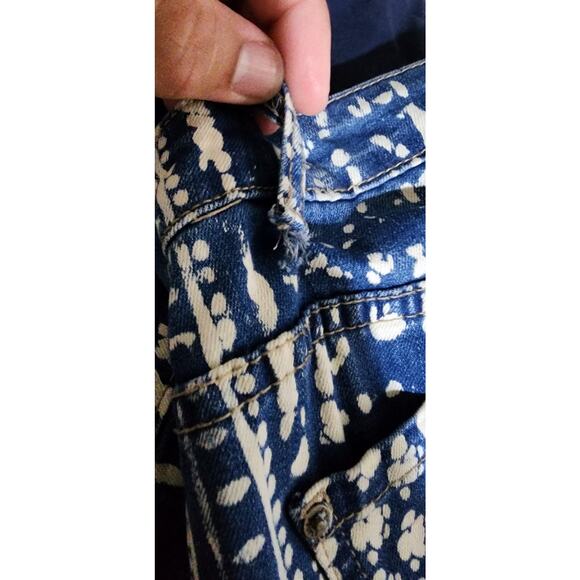 Free People Stripe Bali Flare Stretch Jean Women’s Blue Sz 27 Garage-Color Halo - Picture 8 of 10